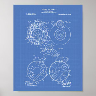 Kamera Verschluss 1914 Patent Kunst Blaupause Poster