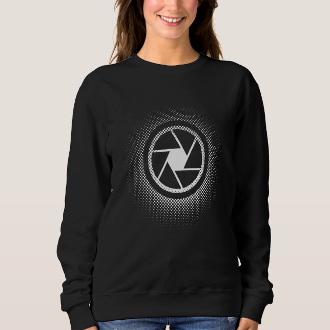 Kamera Verschluss Linse Fotografie Sweatshirt (Vorderseite)