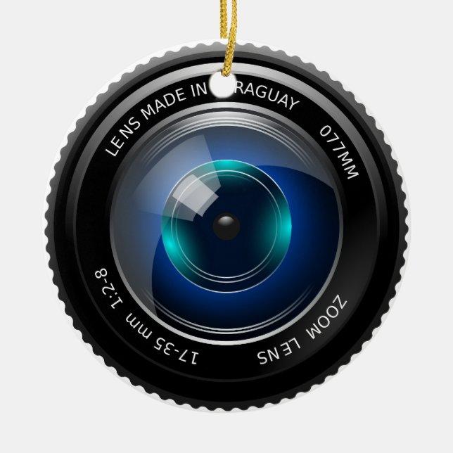 Kamera-Zoomobjektiv-Fotografie-Fotograf-Geschenk Keramik Ornament (Vorne)