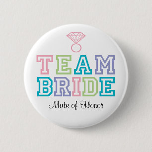 Kamerad des Ehrenteam-Braut-Knopfes Button