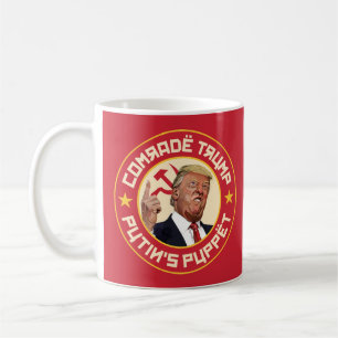 Kamerad Trump: Putins Puppe - sowjetische Illustra Kaffeetasse