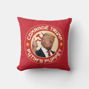 Kamerad Trump: Putins Puppe - sowjetische Illustra Kissen
