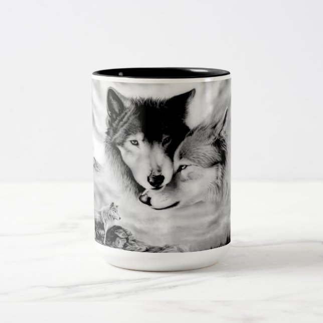 Kameraden für immer zweifarbige tasse (Mittel)