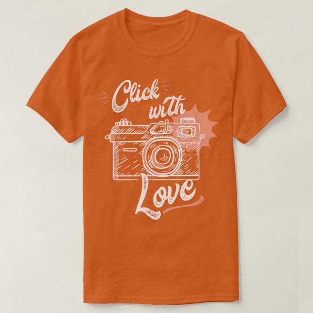 Kameraklick mit Liebe für Fotografen T-Shirt (Design vorne)