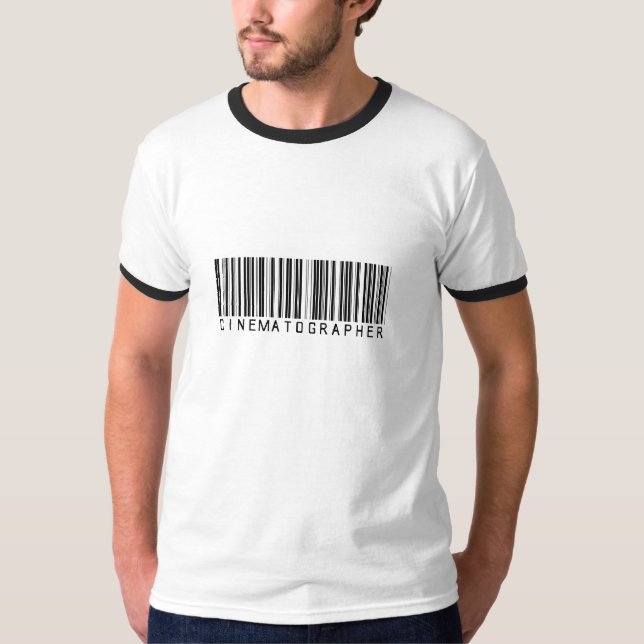 Kameramann-Bar-Code T-Shirt (Vorderseite)