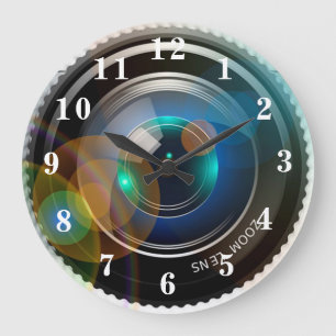 Kameraobjektiv Große Wanduhr
