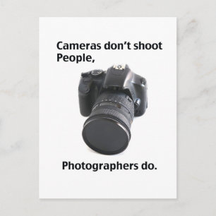 Kameras schießen Menschen nicht Postkarte