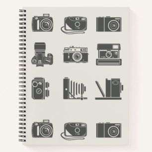 Kameras Vintage Fotografie Notizbuch