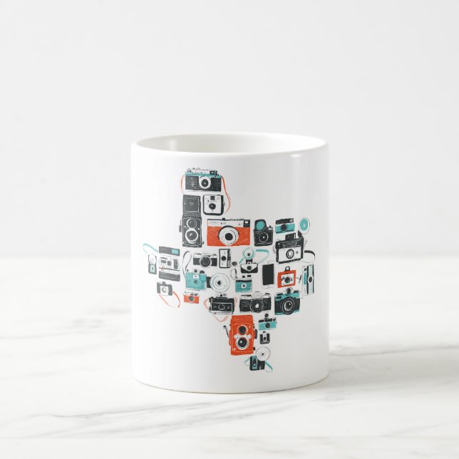 Kameras von Texas-Tasse Kaffeetasse (Mittel)