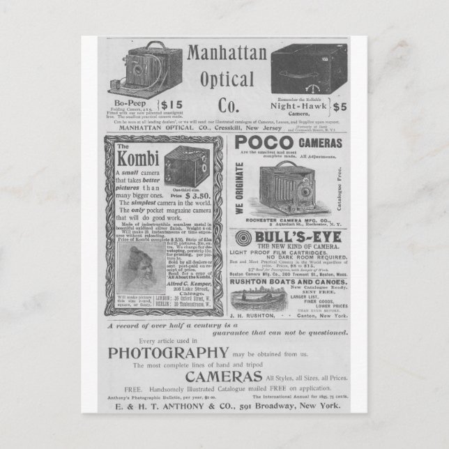 Kamerawerbung Postkarte (Vorderseite)