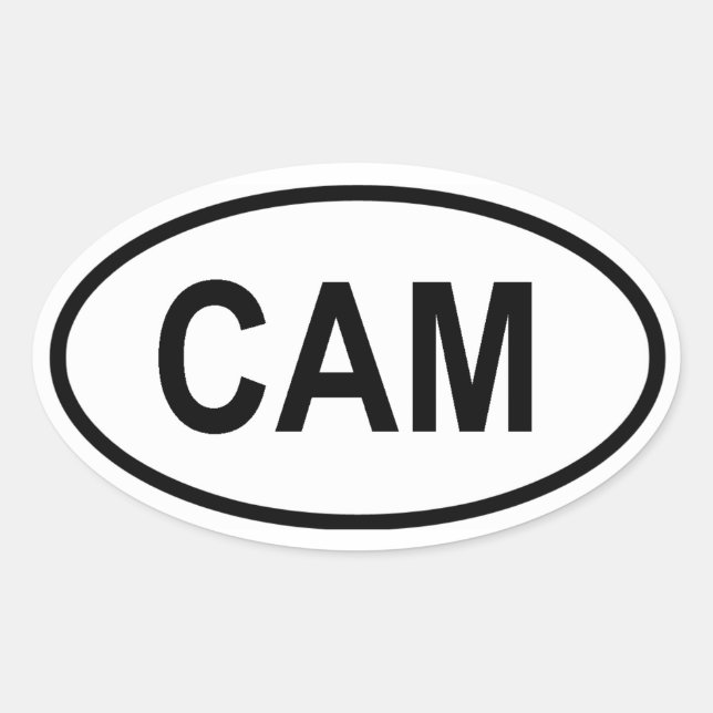 Kamerun "CAM" Ovaler Aufkleber (Vorderseite)