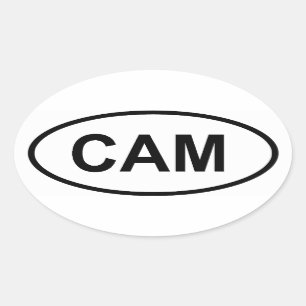Kamerun "CAM" Ovaler Aufkleber