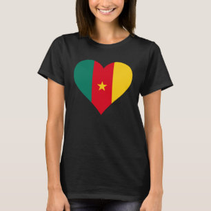 Kamerun Flag Herz Kamerun Liebe Kamerun T-Shirt
