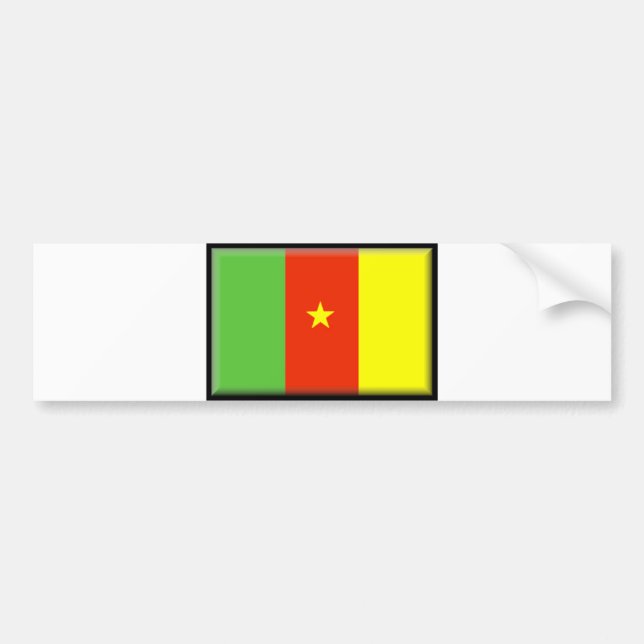 Kamerun-Flagge Autoaufkleber (Vorne)