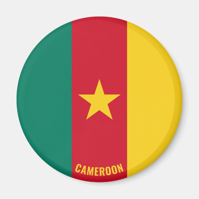 Kamerun Flagge Charming Patriotic Magnet (Vorne)