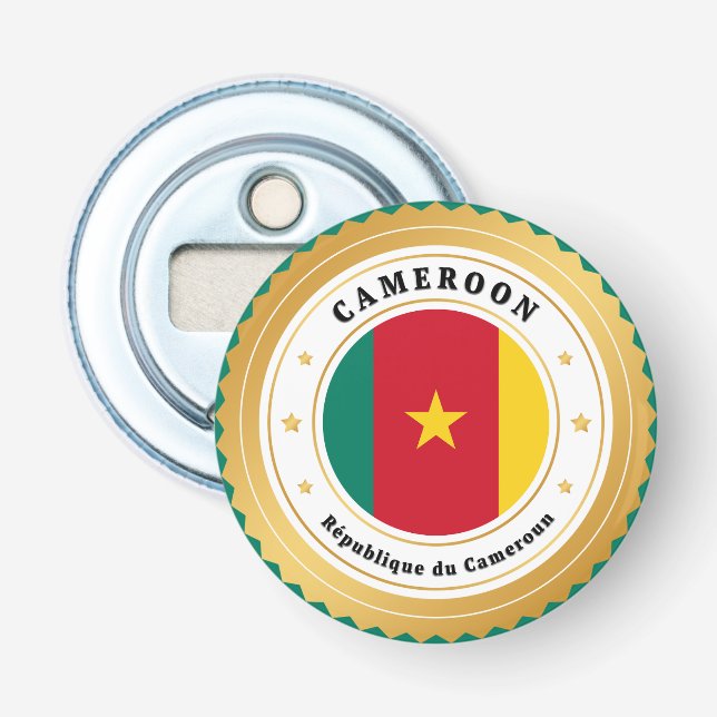 Kamerun-Flagge Flaschenöffner (Vorderseite)