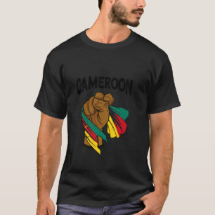 Kamerun-Flagge Handfist Kamerunische Wurzeln Kamer T-Shirt