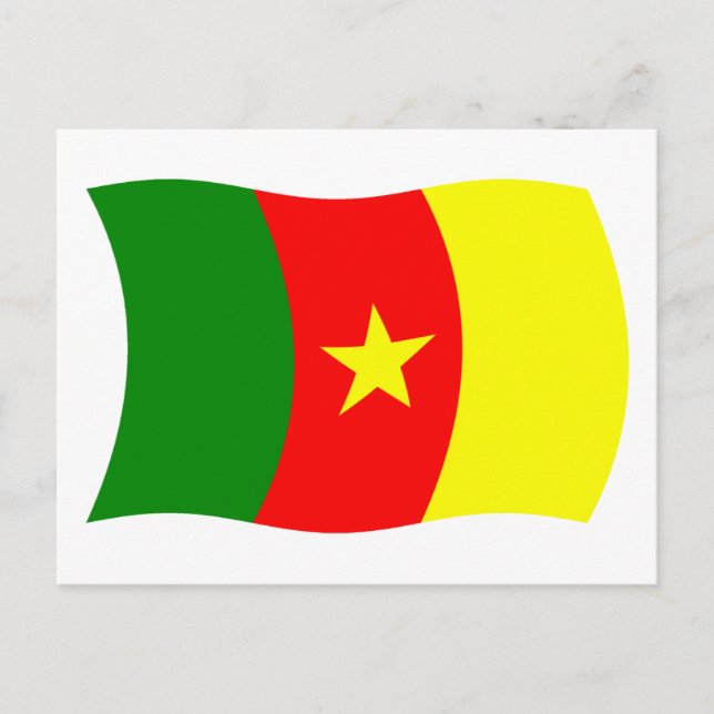 Kamerun Flagge Postkarte (Vorderseite)