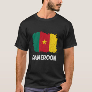 Kamerun-Flagge Vintage Kamerunische Wurzeln Kameru T-Shirt