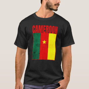 Kamerun Flaggen Afrikanisches Land Retro Vintag Gr T-Shirt
