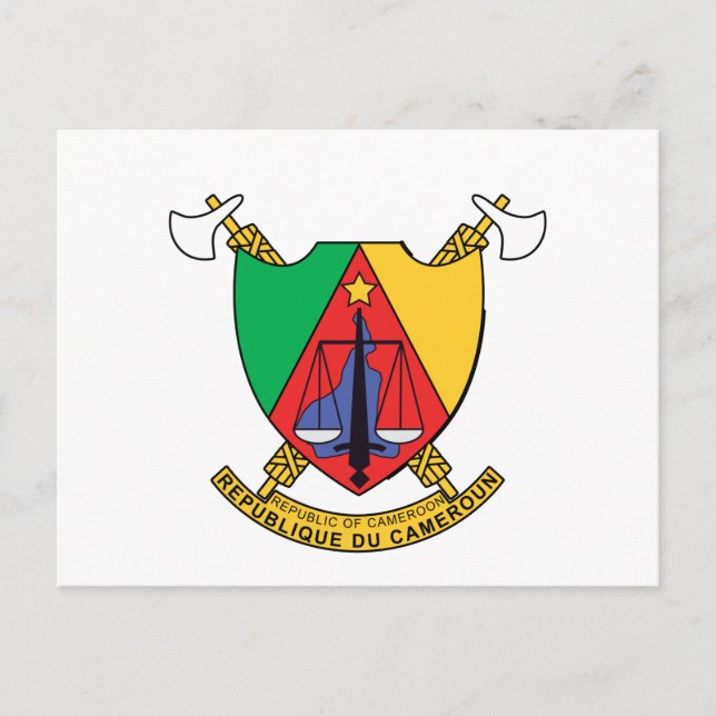 Kamerun-Kameruner Wappen Postkarte (Vorderseite)