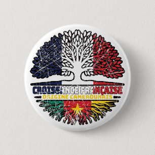 Kamerun Kamerunische Flagge Französisch-Frankreich Button