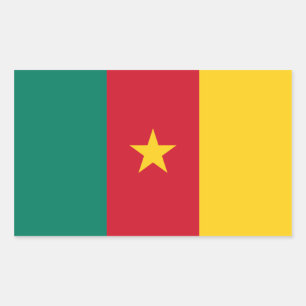 Kamerun/Kamerunische Flagge Rechteckiger Aufkleber