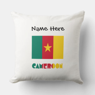 Kamerun Kamerunische Flagge Schwarz Personalisieru Kissen