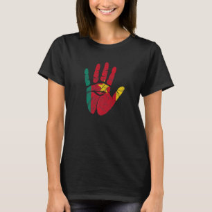 Kamerun Kamerunische Liebe für das Proud Herz Hand T-Shirt
