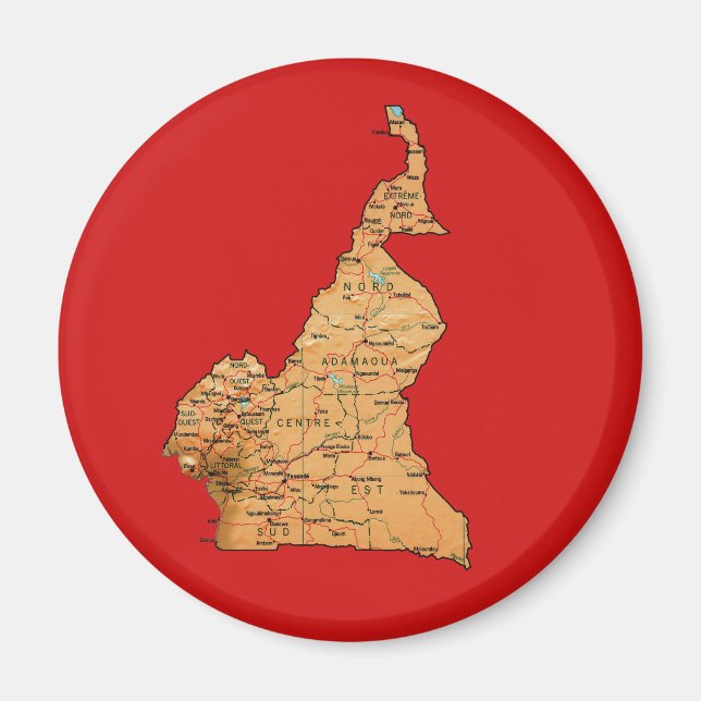 Kamerun Map Magnet (Vorne)