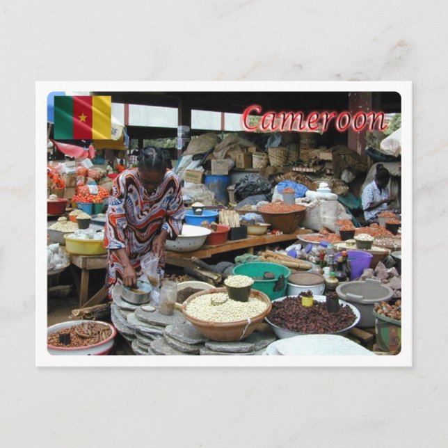 Kamerun - Markt - Postkarte (Vorderseite)