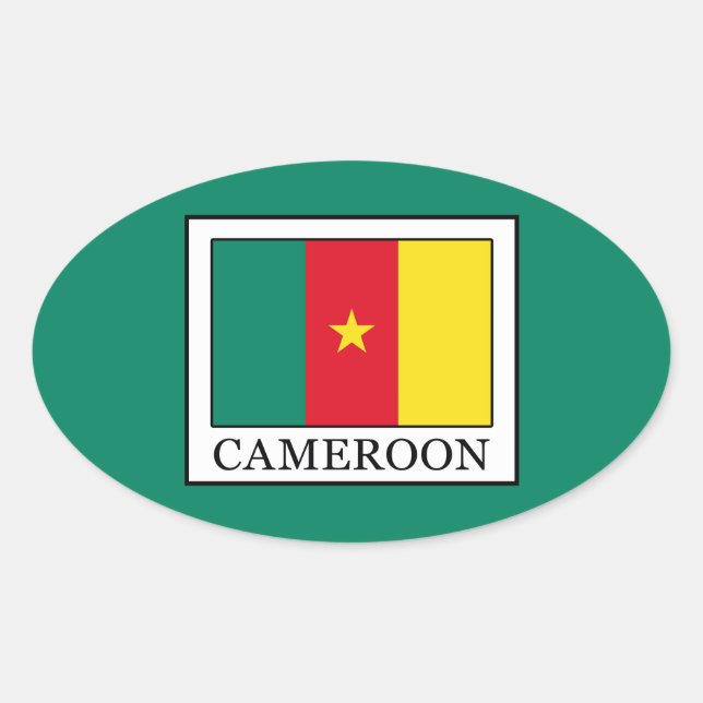 Kamerun Ovaler Aufkleber (Vorderseite)