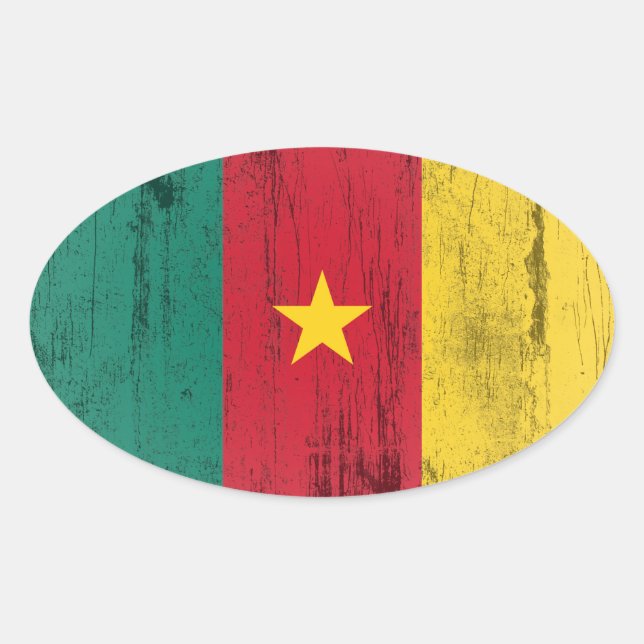 Kamerun Ovaler Aufkleber (Vorderseite)