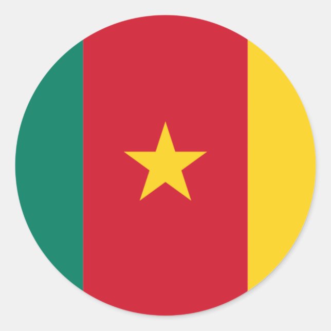 Kamerun Runder Aufkleber (Vorderseite)