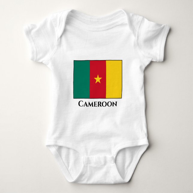 Kamerunaflagge Baby Strampler (Vorderseite)