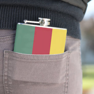 Kamerunaflagge Flachmann