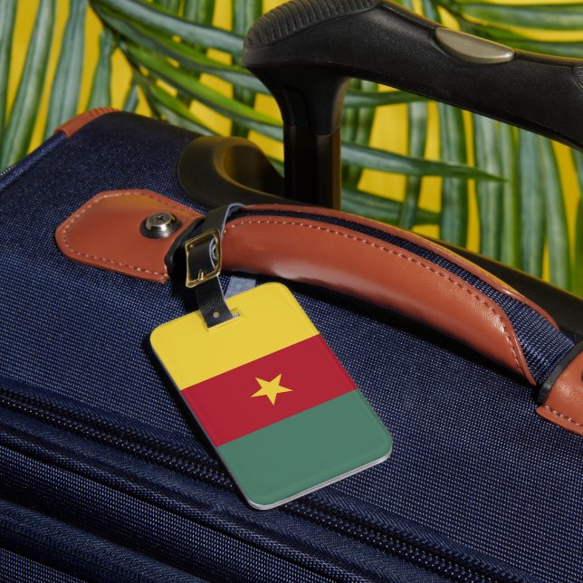 Kamerunaflagge Gepäckanhänger (Vorderseite Insitu 1)