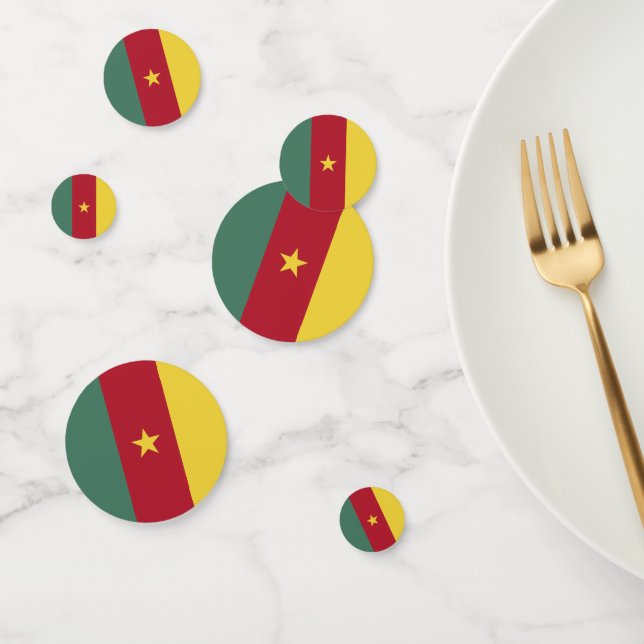 Kamerunaflagge Konfetti (Gruppe)