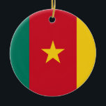 Kameruner Fahne Keramik Ornament<br><div class="desc">Kameruner Fahne Keramik Ornament</div>