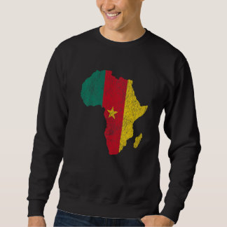 Kameruner Flagge Afrika Kontinentale Silhouette Gi Sweatshirt