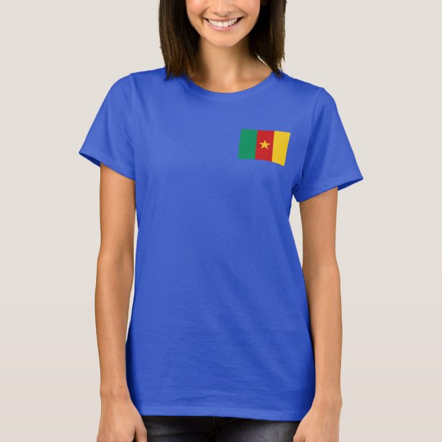 Kameruner T - Shirt für Flag und Karte (Vorderseite)