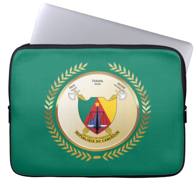 Kameruner Wappen Laptopschutzhülle (Vorderseite)