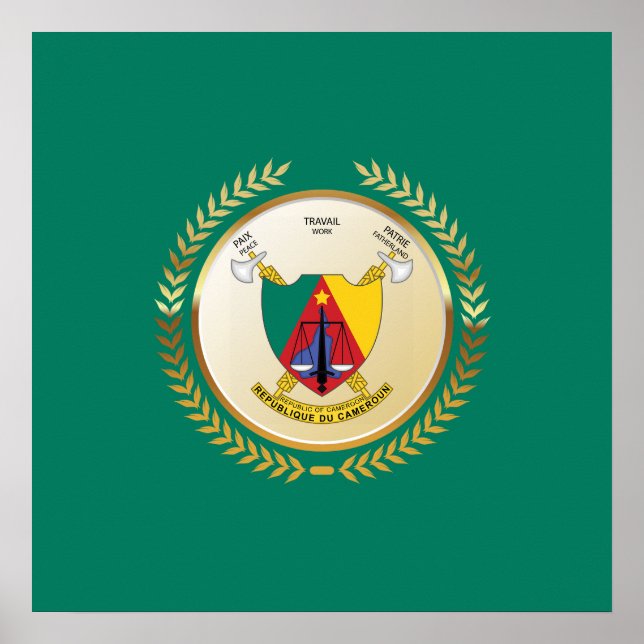 Kameruner Wappen Poster (Vorne)