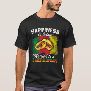 Kamerunische Ehefrau Kamerun Verheiratete Flagge H T-Shirt