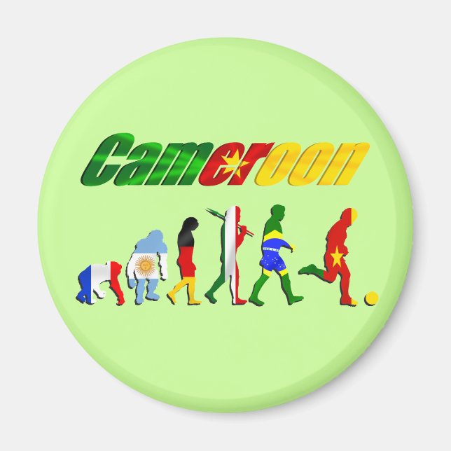 Kamerunische Evolution von Fußballgeschenken Magnet (Vorne)