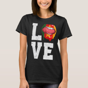 Kamerunische Fahne Fan Liebe Kamerun T-Shirt