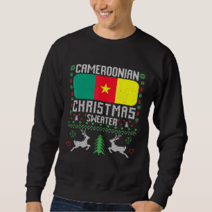 Kamerunische Flagge Kamerunischer Weihnachtssüßer Sweatshirt