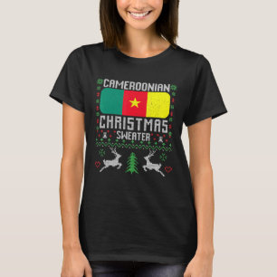 Kamerunische Flagge Kamerunischer Weihnachtssüßer T-Shirt