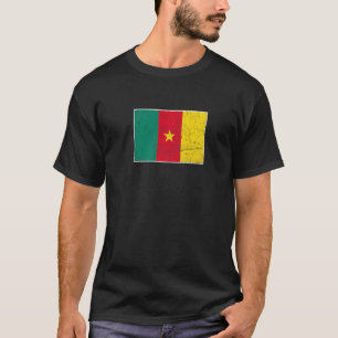 Kamerunische Flagge mit Vintager kamerunischer Nat T-Shirt