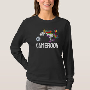 Kamerunisches Fußballspiel Einhorn Kamerun Fußball T-Shirt